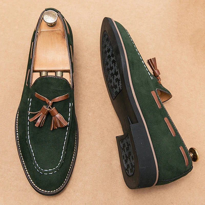 Belmont Tassel Suede Loafers