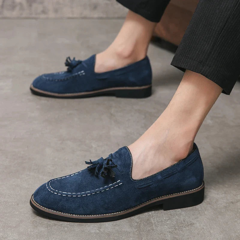 Belmont Tassel Suede Loafers