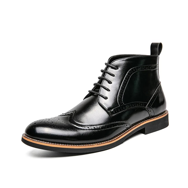 Valencio Wingtip Leather Boots