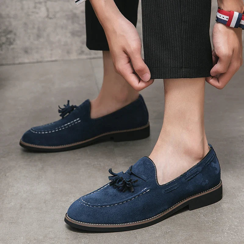Belmont Tassel Suede Loafers
