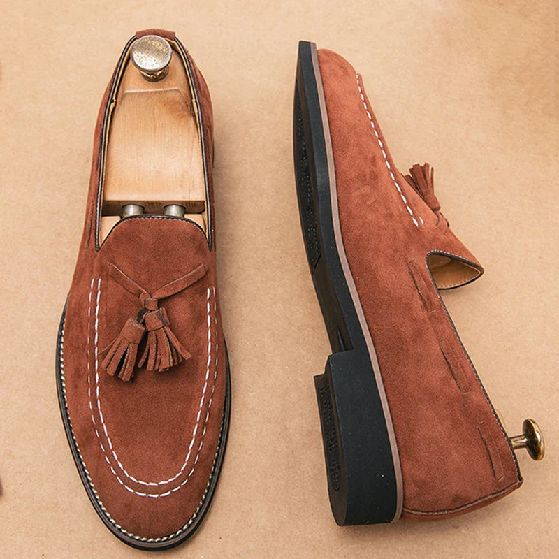 Belmont Tassel Suede Loafers