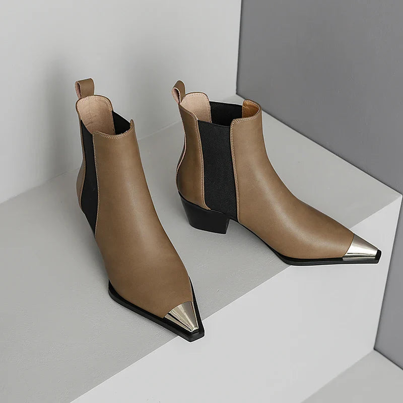 Verona Point Leather Boots