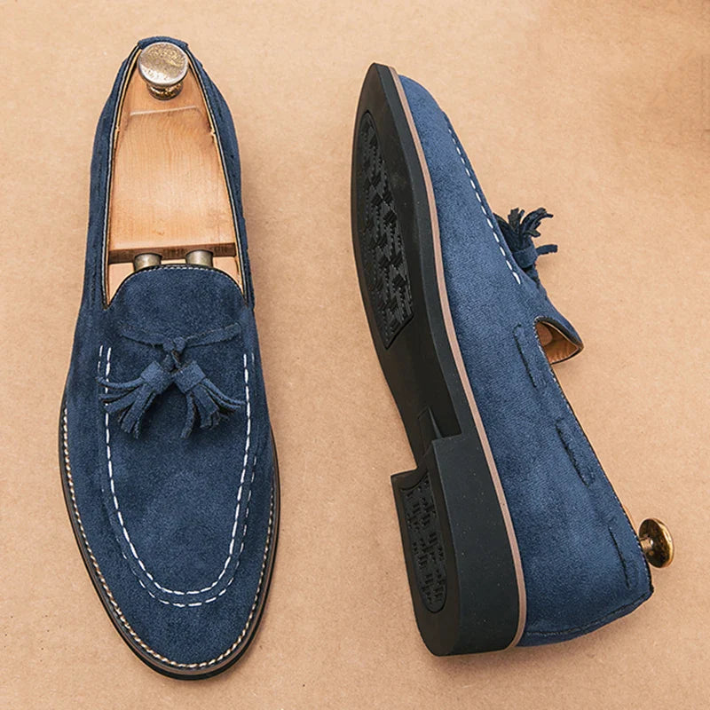 Belmont Tassel Suede Loafers