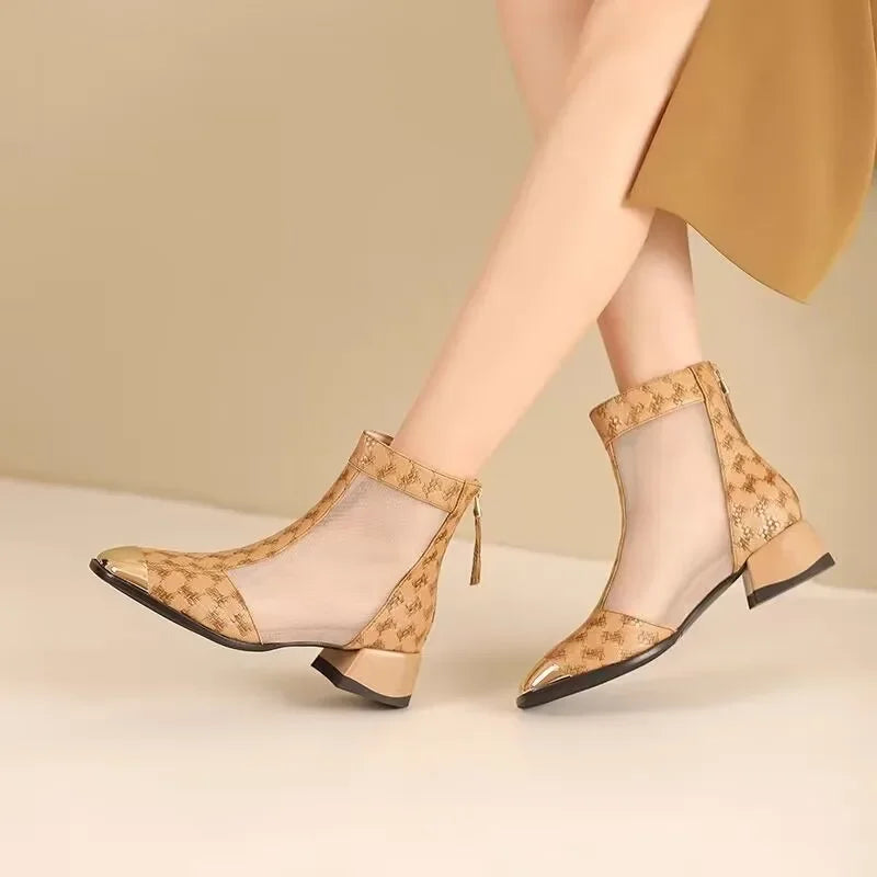 Celeste Mesh Ankle Boots