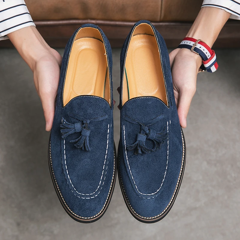Belmont Tassel Suede Loafers