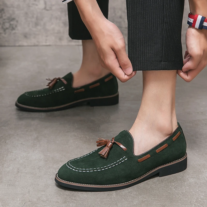 Belmont Tassel Suede Loafers